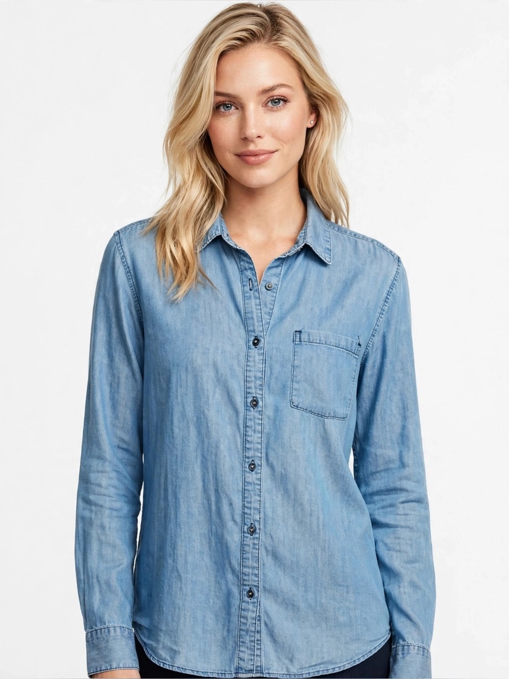 H&M Casual Denim-Style Shirt Size Large